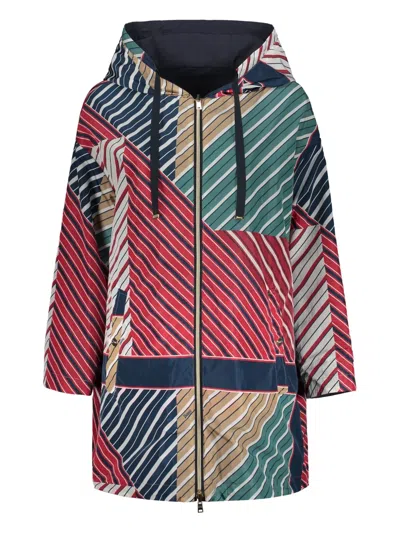 HERNO REVERSIBLE STRIPED COAT