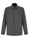 Herno Reversible Technical Wool Overshirt In Gray