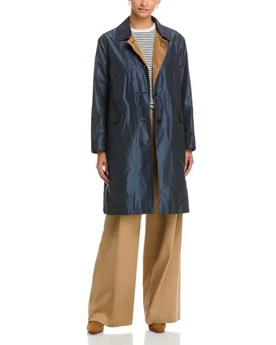 Herno Reversible Topper Coat In Blue