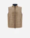 Herno Reversible Two-tone Waistcoat In Nylon Ultralight In Neutral