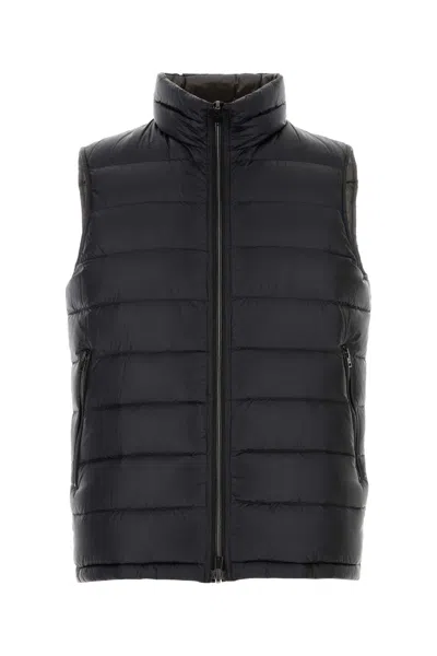 Herno Reversible Ultralight Nylon Vest In Black