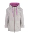 Herno Reversible Zipped Hooded Jacket In Gray