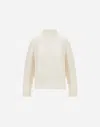 Herno Sweater In Ribbed & Braided Merino Wool In White