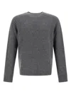 Herno Ribbed Crew-neck Sweater In Gray