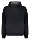 Herno Ribbed-cuff Hoodie In Blue