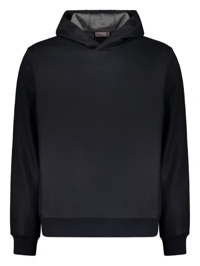 HERNO RIBBED-CUFF HOODIE