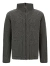 Herno Gerippter Cardigan Mit Stehkragen In Gray
