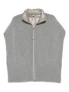 Herno Nylon Detail Waist Coat In Gray