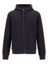 Herno Resort Jacket In Knit Effect Interlock And Travel Nylon Ponente In Blue