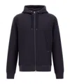 Herno Resort Jacket In Knit Effect Interlock And Travel Nylon Ponente In Blue