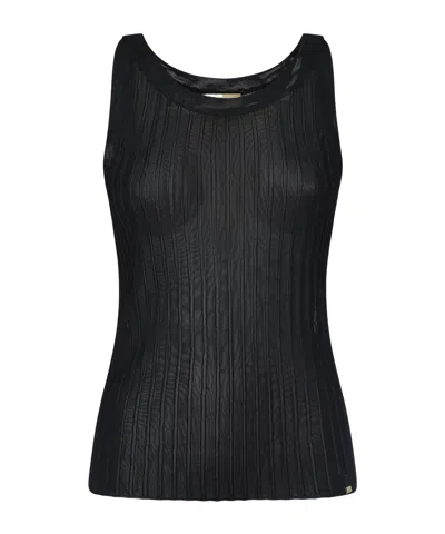Herno Ribbed Vest In Black