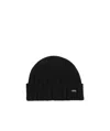 Herno Resort Beanie In Infinity Wool Rib In Black