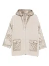 Herno Resort Jacket In Wool And Ultralight Nylon In Neutral