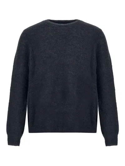 Herno Ribbed-knit Sweater In Black