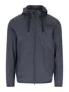 Herno Blue Double-layer Ripstop Nylon Jacket In Blue