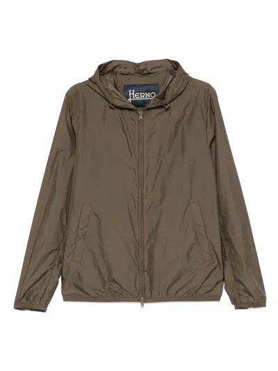 Herno Ripstop Jacket In Green