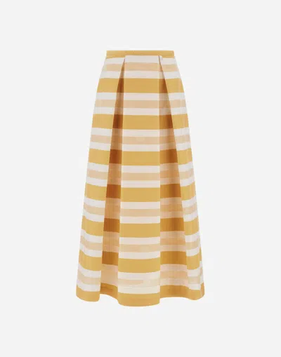 Herno Rock Aus Bold Striped Cotton In Brown