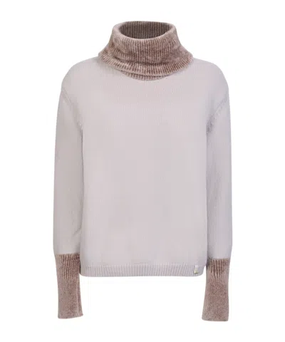 Herno Roll-neck Jumper In White