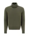 Herno Roll-neck Wool Knit Jumper In Black