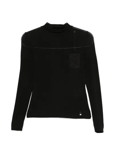 Herno Roll-neck Long-sleeve Sweater In Black