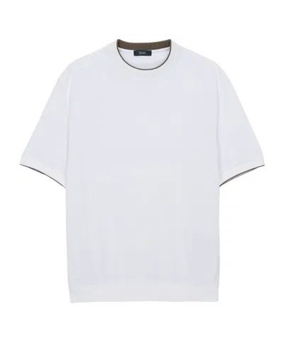 Herno Round Neck Short Sleeve T-shirt In White