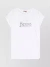 Herno Relaxed-fit White T-shirt With Logo Design In White