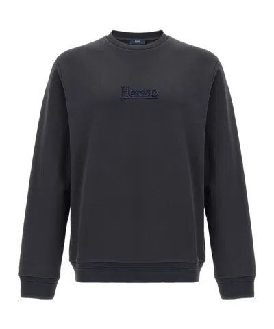 Herno Round-neck Sweater In Black