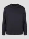 Herno Long-sleeve Wool T-shirt In Dark Blue