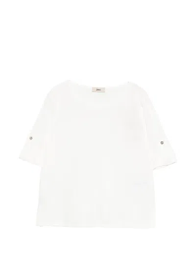 Herno Round-neck Blouse In White