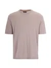 Herno T-shirt Knit Effect Grigio Perla In Pink