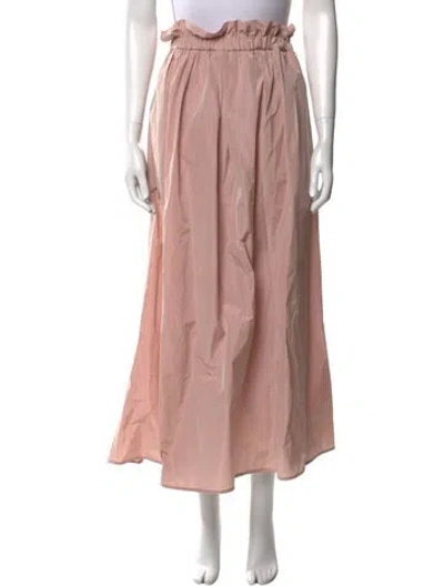Pre-owned Herno Ruffle Embellishment Midi Length Skirt In Pink