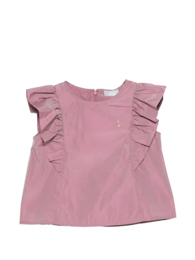 Herno Kids' Ruffled Blouse In Pink