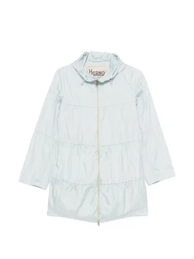 Herno Ruffled Jacket In Blue