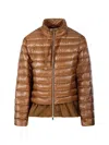 Herno Ruffled Puffer Coat In Brown
