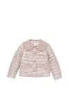 Herno Ruffled Quilted Jacket In Brown