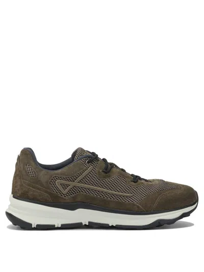 Herno "running" Suede Sneakers In Brown