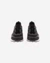 Herno Running Trainers In Suede And Flannel In Black