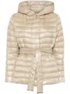 Herno Down Jacket Hooded Waist Belted