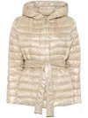 Herno Down Jacket Hooded Waist Belted
