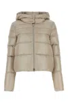 Herno Sand Nylon Down Jacket In Chantilly