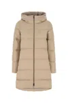 Herno Sand Polyester Down Jacket In Multi