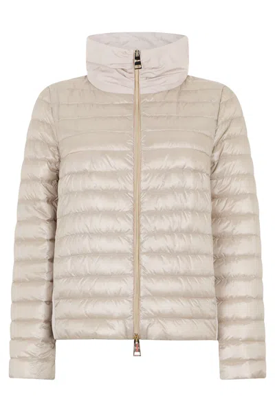 Herno Sand-colored Padded Jacket Elegant For Any Occasion In Neutral