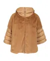 Herno Velvet Padded Down Jacket Coats Beige In Brown