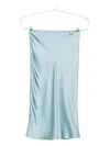 Herno Satin Bias-cut Skirt In Blue