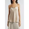 Herno Satin Camisole In Champagne