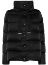 Herno Lightweight Puffer Jacket With High Collar In Black