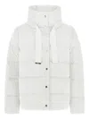 Herno Quilted Cape Jacket High Collar In White