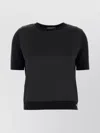 Herno Black Technical-hem Drawstring-bottom Cotton T-shirt