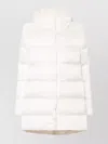 Herno A-shape Down Jacket In Satin And Lady Alternative Fur Clothing In Black