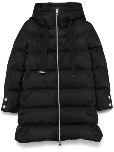 Herno Satin Down-filled Down Jacket In Black